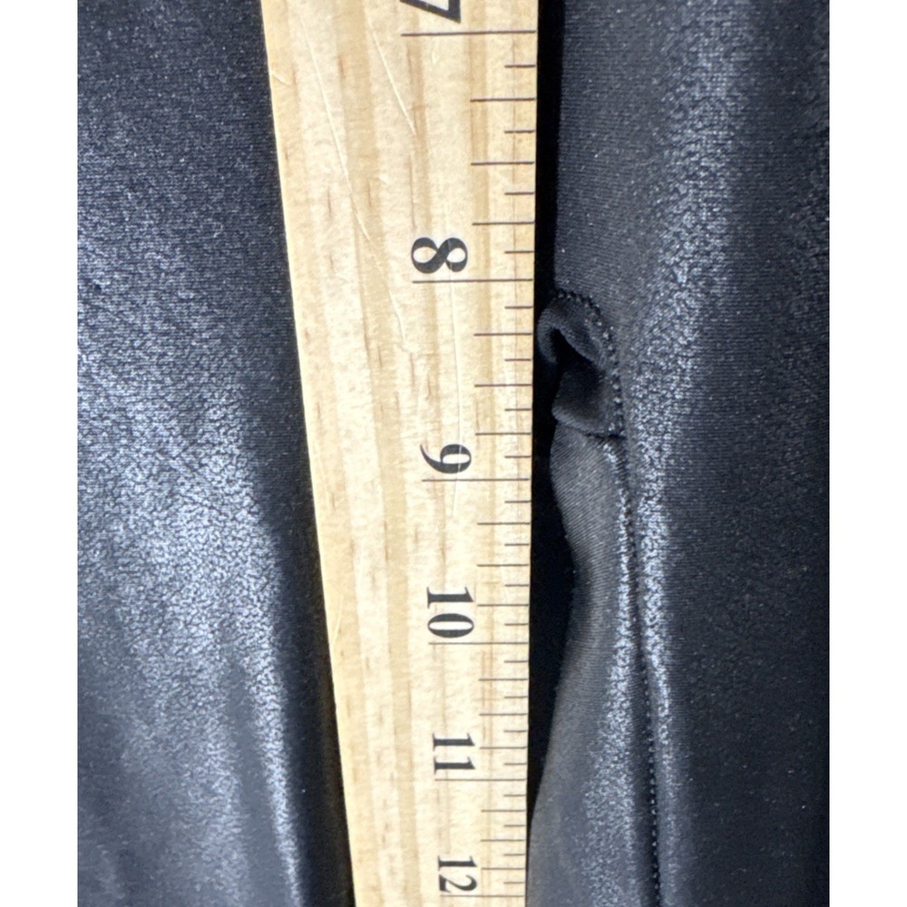 Spanx Leggings Women's Small/Petite (24x25.5) Faux Leather Shiny Black High Rise - Picture 7 of 9